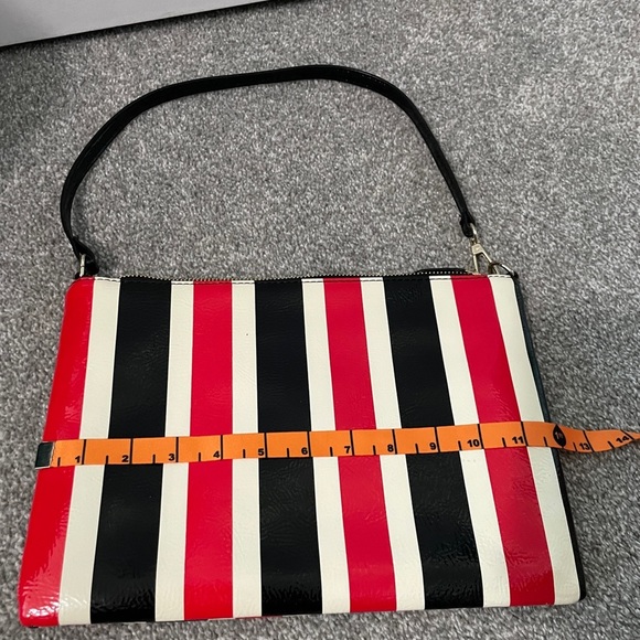TOSS Designs Red, White, Black Stripe shoulder bag - Picture 3 of 9